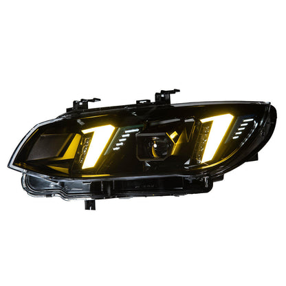 Vekto Snake Eye LED Headlights for BMW E92/E93 LCI 2010-2013 showing sleek, modern design with LED daytime running lights.