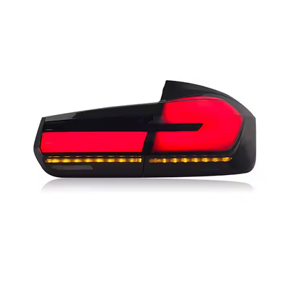 Vekto G30 style LED tail lights for BMW 3 Series F30/F35 2012-2018, showing sleek illuminated taillight design.