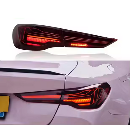 Vekto CSL style LED tail lights for BMW 4 Series G22 G23 G26 and G82 M4, featuring sleek design and bright illumination.