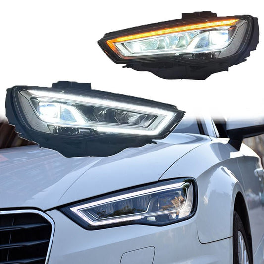 Full LED Headlights for Audi A3 / S3 2013–2016 Plug-and-Play Headlight Assembly - AudiGear.com - Headlights