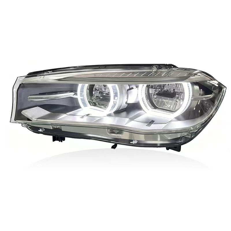 Vekto V2 Dual DRL LED Headlights assembly for BMW X5 F15 2014–2018 showing front view with dual LED daytime running lights