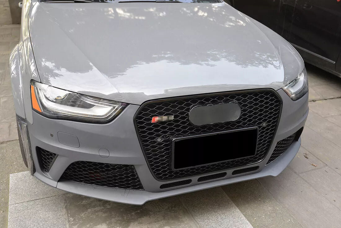 Bayern MotorWerks A4 S4 B8.5 2013-2016 Front Black Grille RS4 Style Mesh Honeycomb