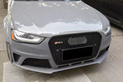 Bayern MotorWerks A4 S4 B8.5 2013-2016 Front Black Grille RS4 Style Mesh Honeycomb
