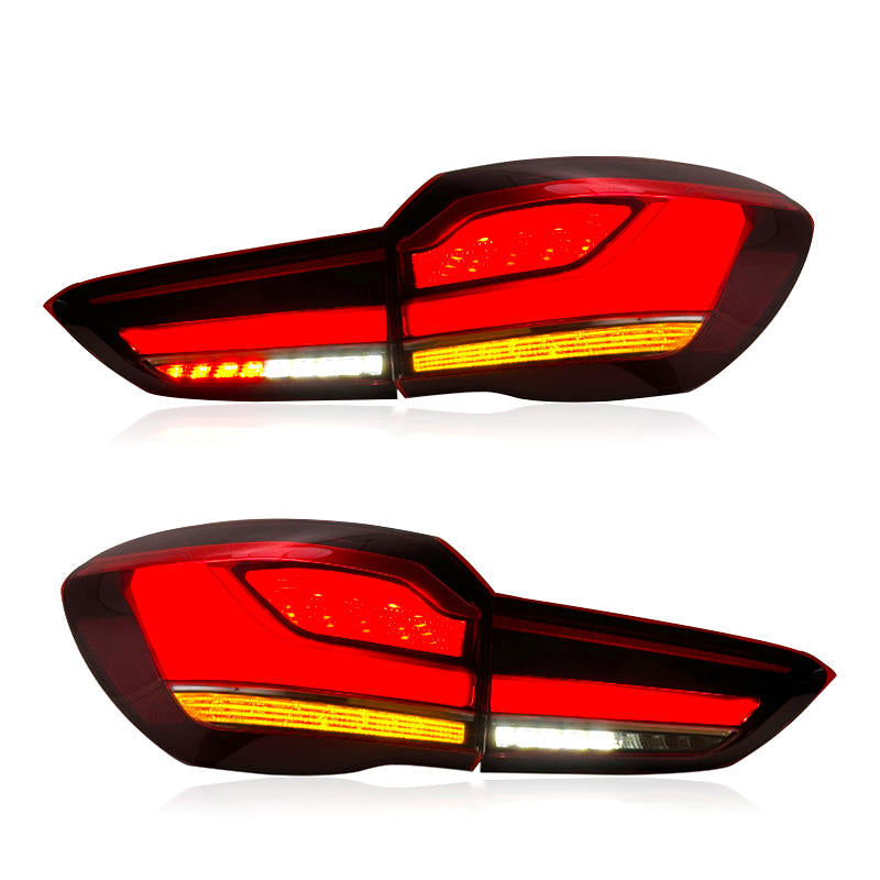 Vekto LED tail lights for BMW X1 F48/F49 2016-2019, showcasing sleek red and clear lens taillights with integrated turn signals.