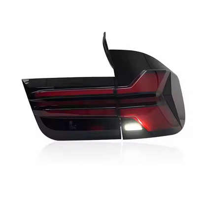 Vekto LED tail lights for BMW X5 E70 rear lamp assembly 2007-2013, showing close-up of red and clear lens sections.
