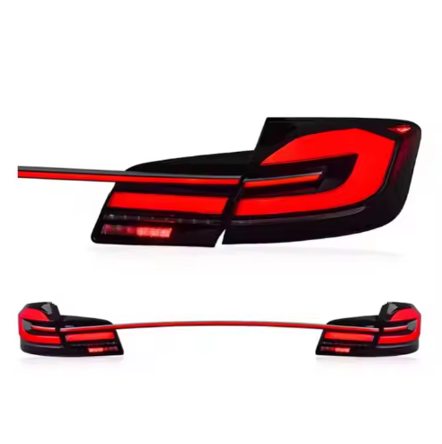 Vekto LED taillights for BMW 5 Series F10/F18 and M5 2011-2017, showing bright red and clear lens tail light design.