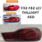 Vekto LED tail lights for BMW 4 Series F32/F82 2012-2018, showing sleek taillight design with red and clear sections.