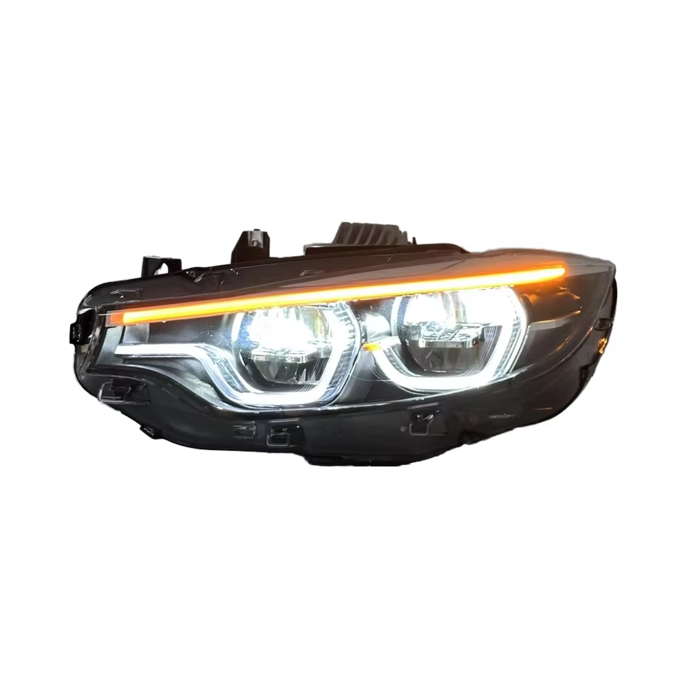 Vekto LED headlights for BMW 4 Series F32/F33 2013-2017, close-up of the sleek headlight assembly with LED bulbs