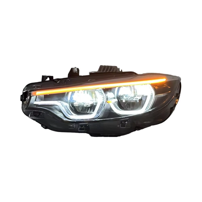 Vekto LED headlights for BMW 4 Series F32/F33 2013-2017, close-up of the sleek headlight assembly with LED bulbs