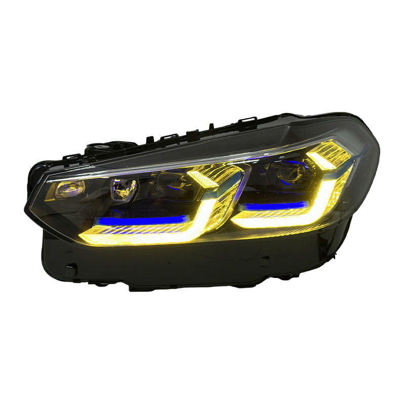 Vekto laser dual-color LED headlights for BMW X3 G01 G08 (2018-2024), showing the sleek headlight design with dual-color LEDs.