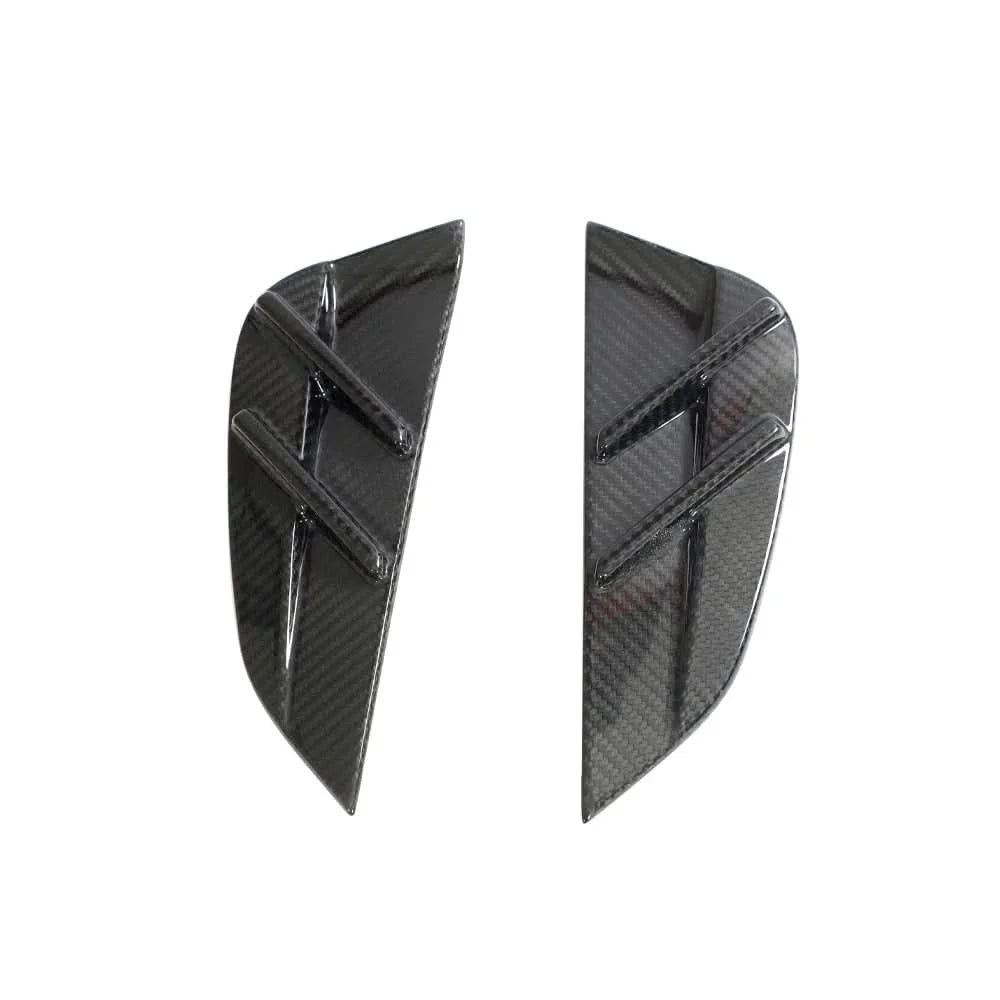 Replacement dry carbon fiber side fender air vent trim for BMW G80 M3 2021-2022 by K2 Industries, showcasing sleek carbon fiber vents.