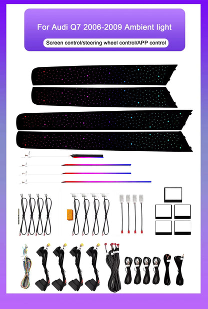 Audi Q7 Interior 64-Color Symphony LED Ambient Light Kit 2006 - 2015 - AudiGear.com - Interior Lighting