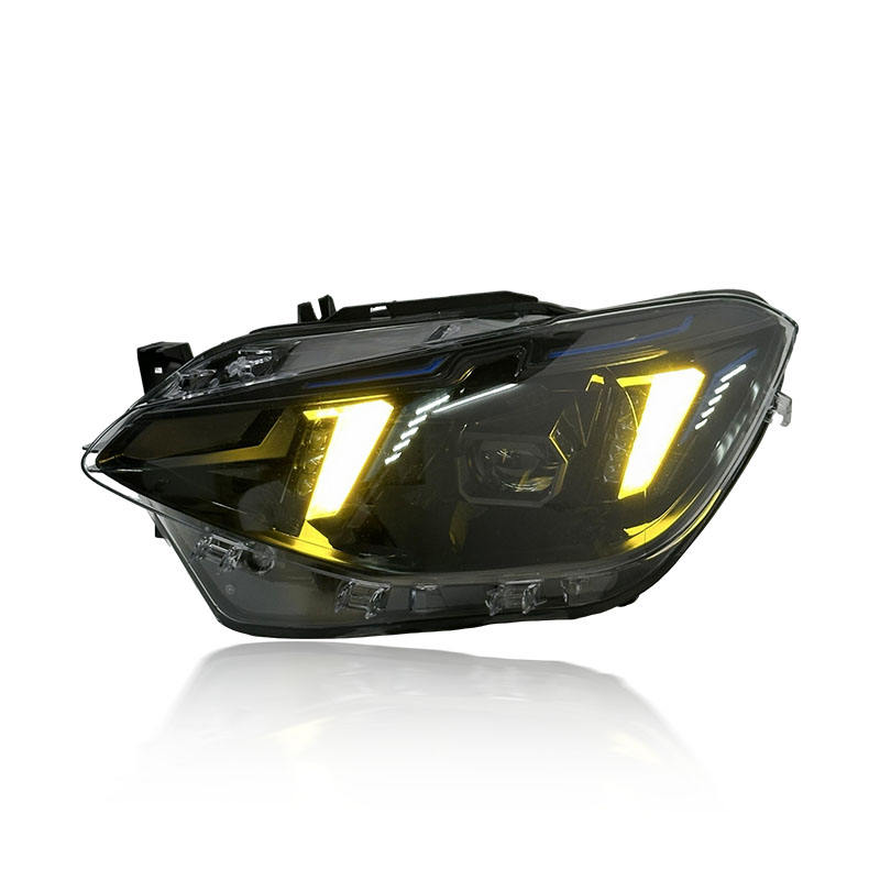 Vekto Snake Eyes style dual DRL LED headlights assembly for BMW 1 Series F20 F21 2012-2014, showing sleek headlight design.