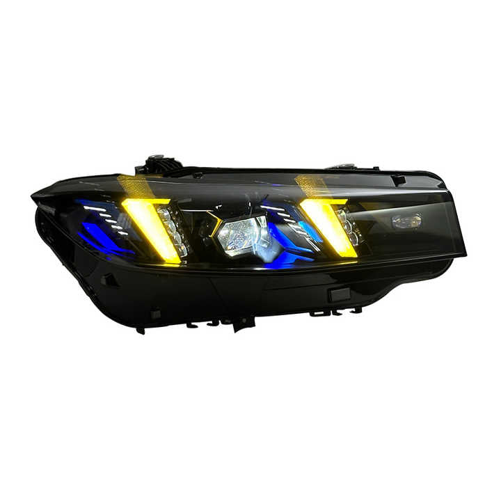 Vekto Snake Eye dual-color LED headlights for BMW 3 Series G20 G28 2023-2024, showing modern headlight design and LED lighting.