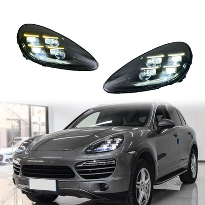 Dual-Color LED Headlights for Porsche Cayenne 958.1 2011-2014