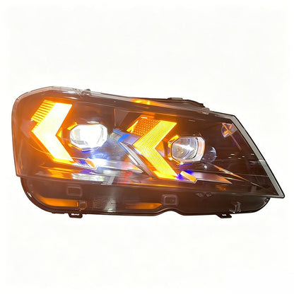 Vekto full LED headlights for BMW X3 F25 2014-2017, close-up showing sleek design and bright illumination in detailed view