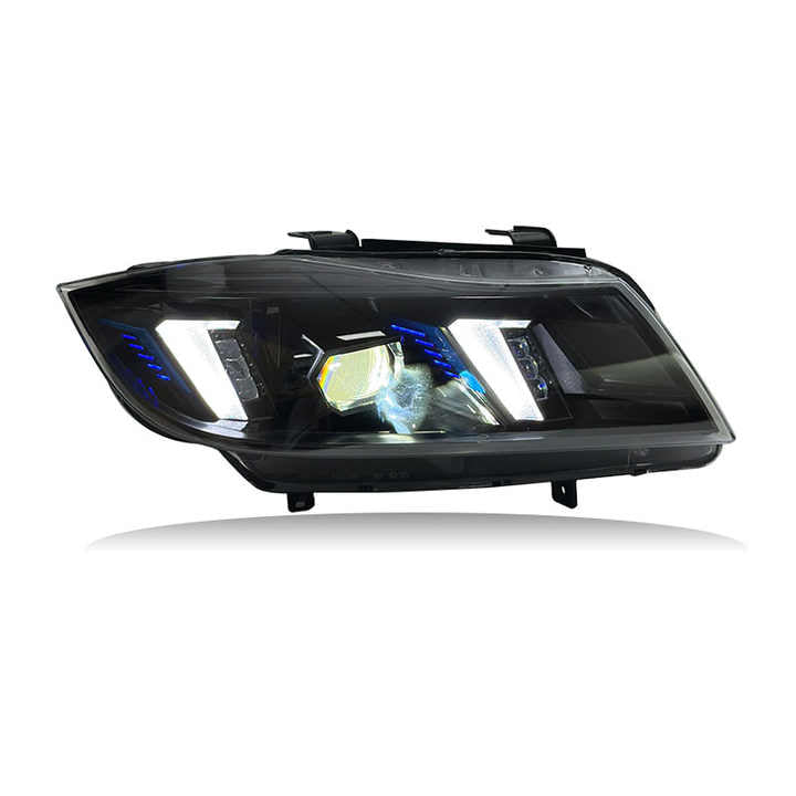 Vekto Snake Eye LED headlights for BMW 3 Series F30/F35 2013-2018, front view showing sleek design and LED light accents.