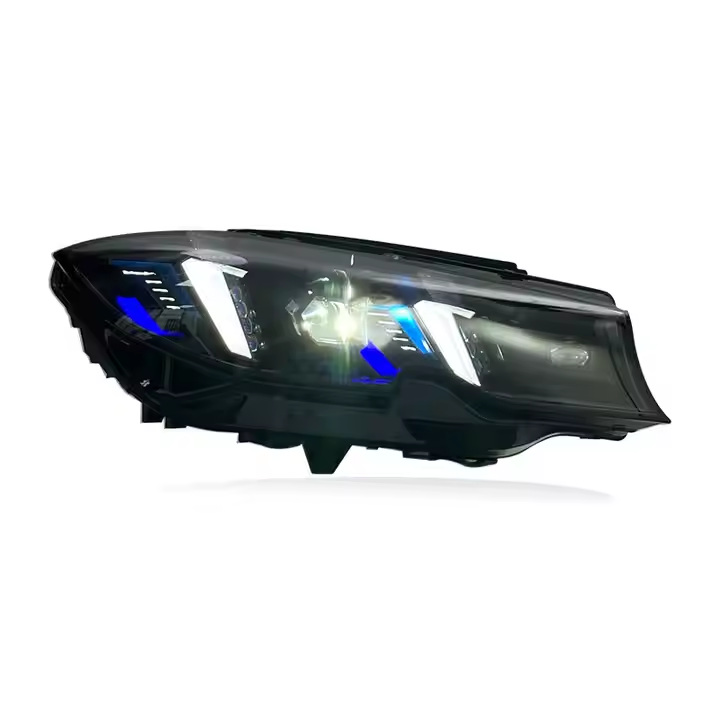 Vekto dual color snake eyes LED headlights assembly for BMW 3 Series G20 G28 2019-2022, showing front view with LED design