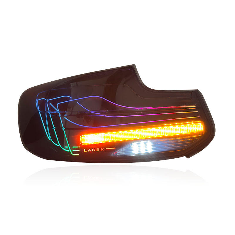 Vekto CSL RGB LED tail lights for BMW 2 Series F22 and F87 M2, showing bright RGB illuminated tail light design.