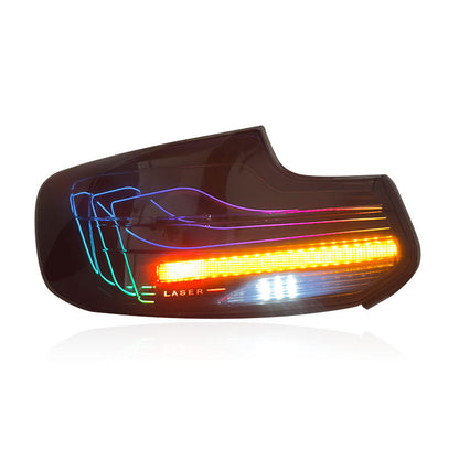 Vekto CSL RGB LED tail lights for BMW 2 Series F22 and F87 M2, showing bright RGB illuminated tail light design.