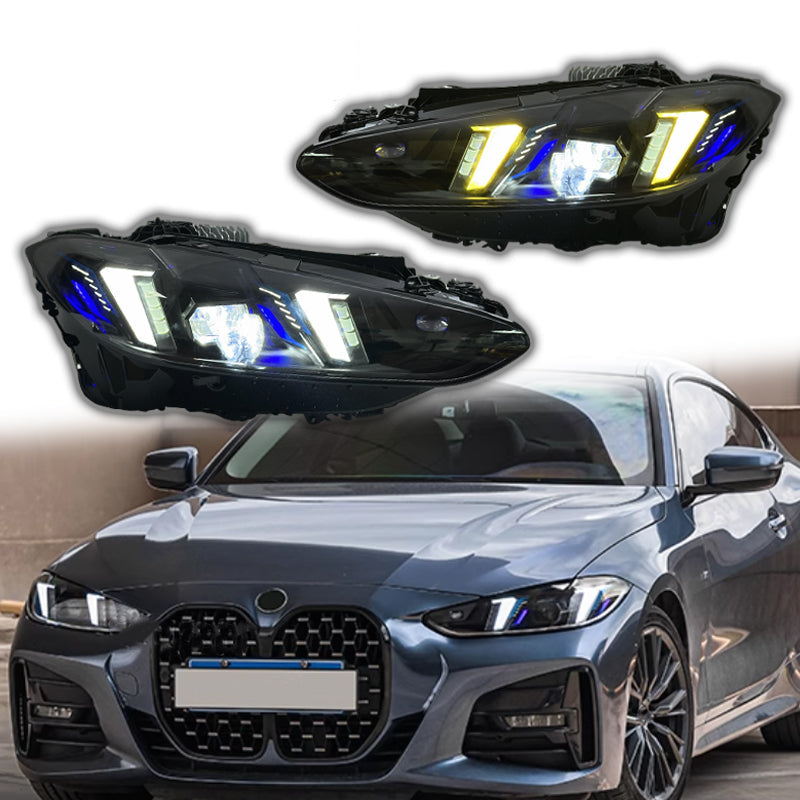 Vekto dual color LED headlight assembly for BMW G22 G23 G80 G82, showing the modern LED headlights with dual color design.