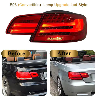 Vekto LED tail lights for BMW E92/E93 3 Series and M3 2006-2013, showing the sleek, bright tail light assembly.