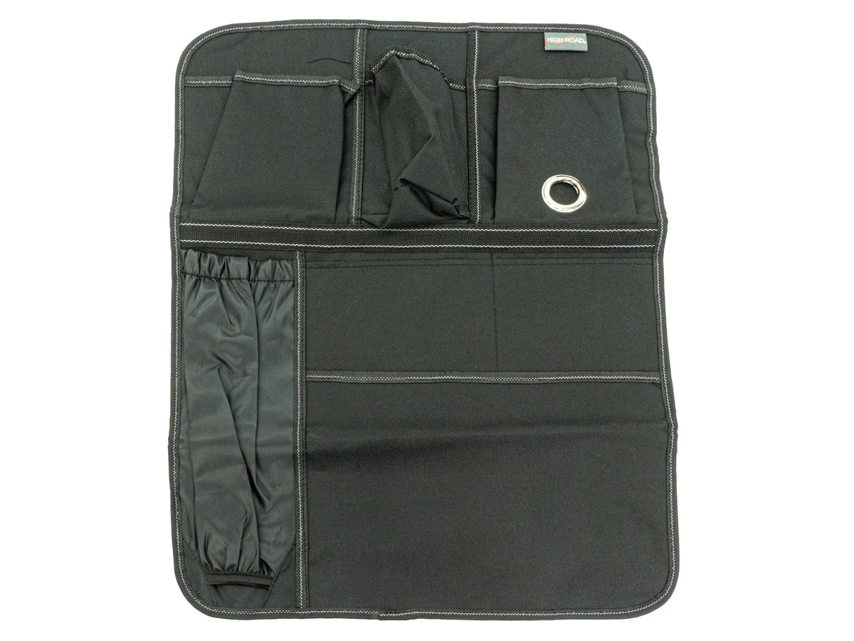 GoWesty BackPockets Seatback Organizer with multiple storage compartments for car seat backrests.