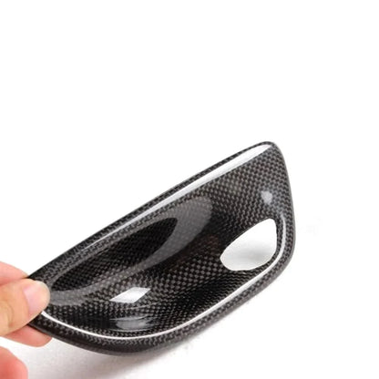 BMW F10 5 Series interior door handle trim set with carbon fiber covers by K2 Industries, featuring performance-style door handle covers.