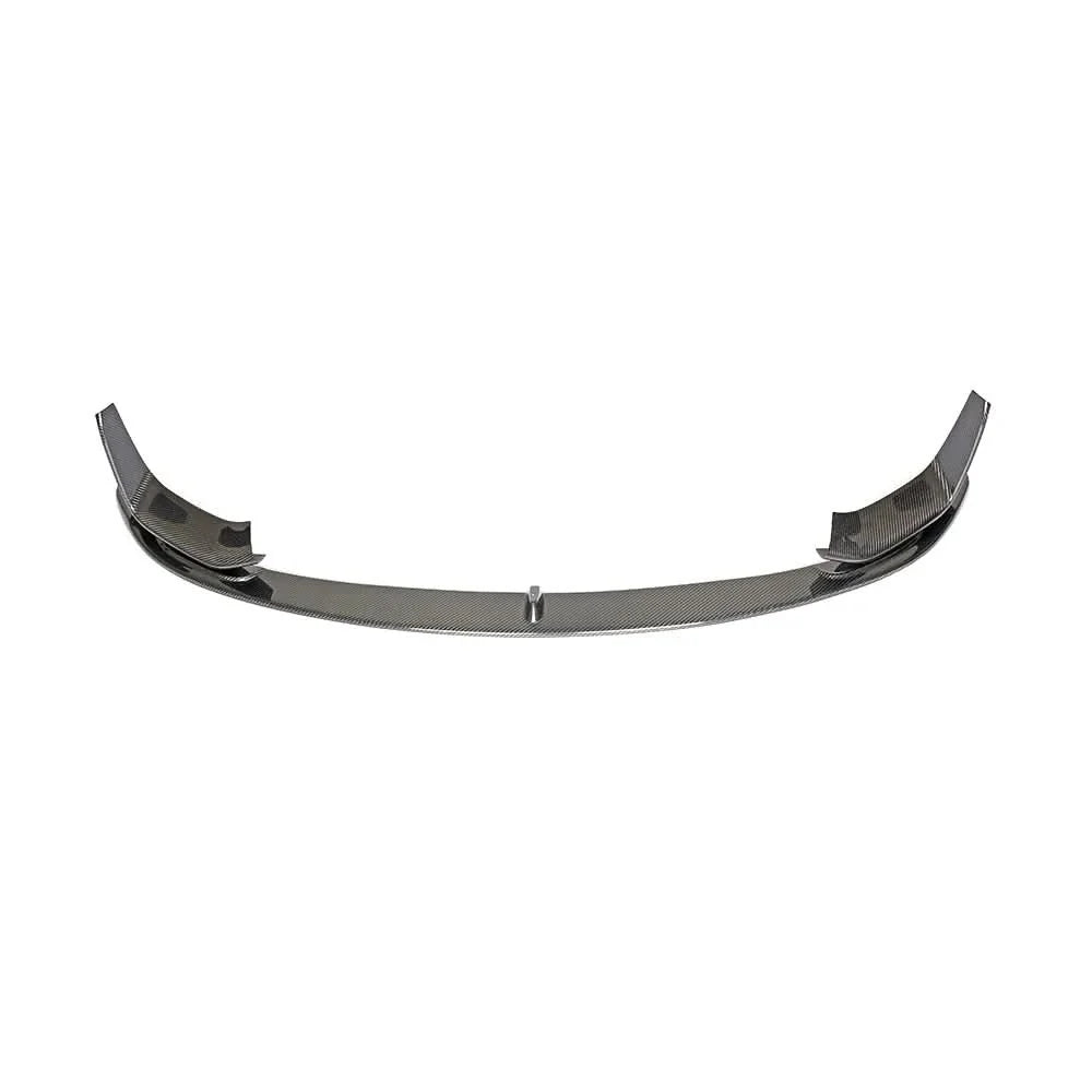 K2 Industries carbon fiber front lip splitter for BMW F80 M3 and F82 M4, 2014-2019, 3-piece performance dry carbon design