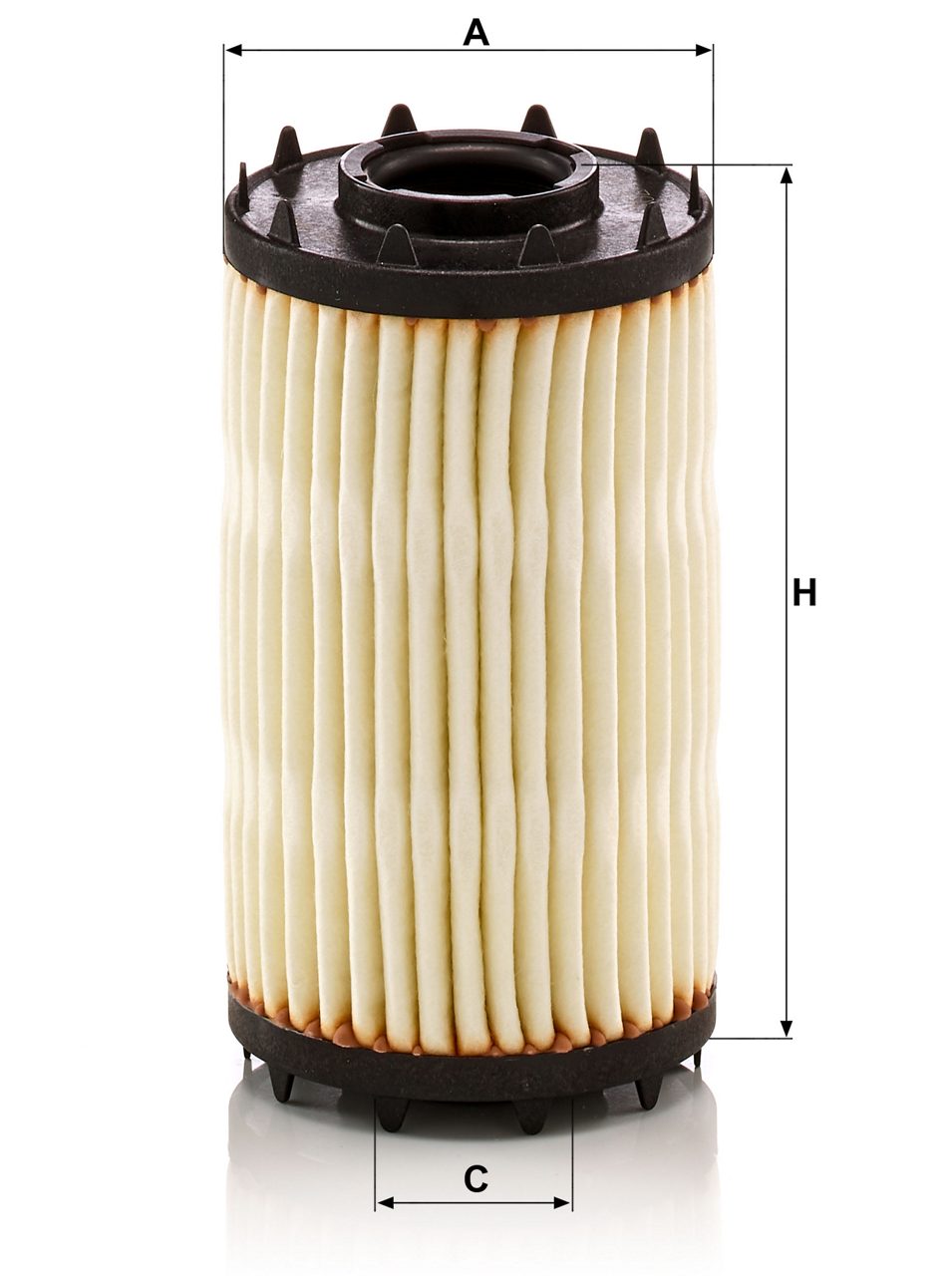 WorldPac engine oil filter HU7049Z for Audi, VW, and Porsche vehicles, showcasing the filter's design and dimensions.