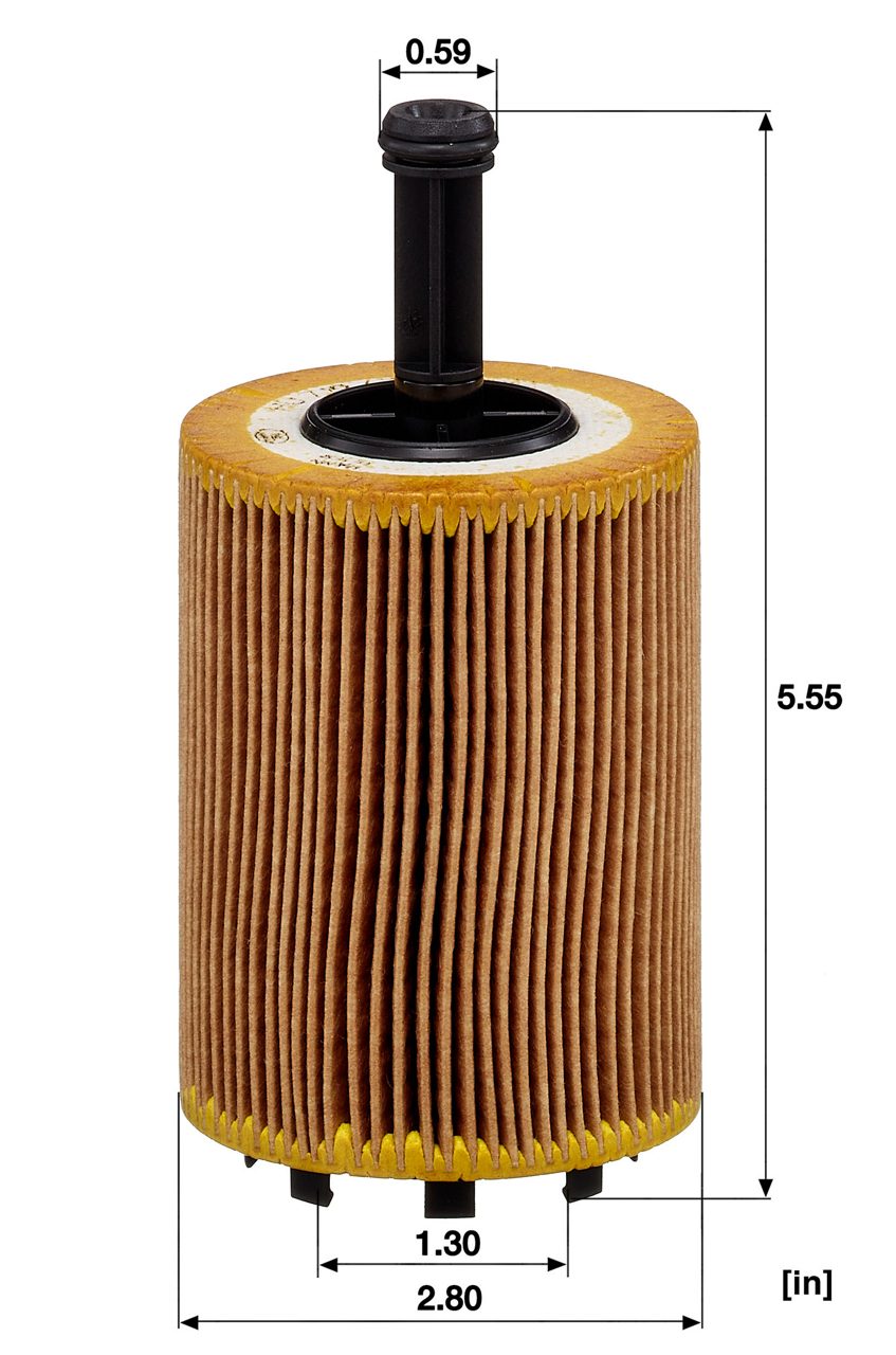 Audi VW Porsche engine oil filter HU 719/7X by Mann, compatible with various models, shown in close-up view