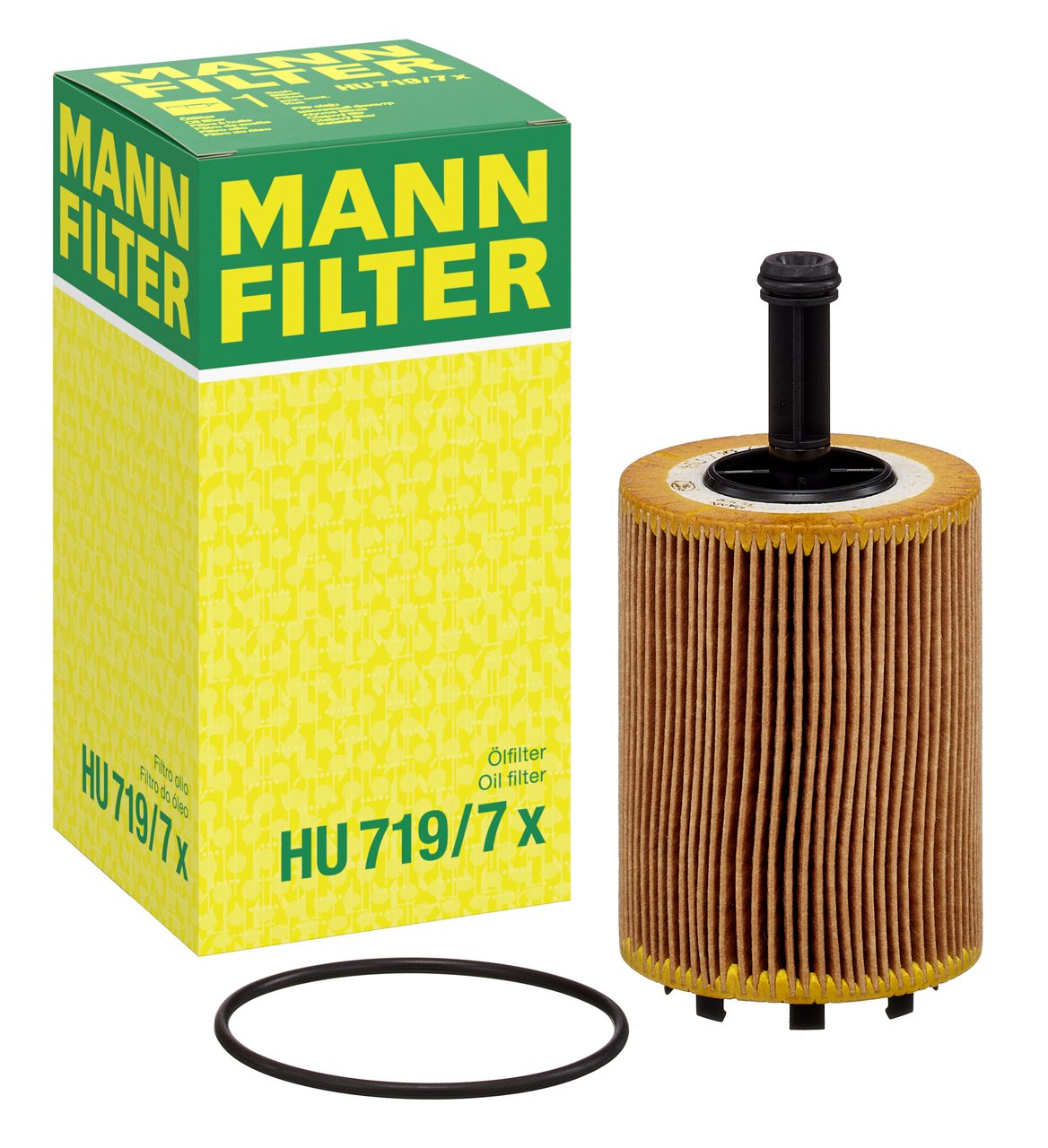 Engine oil filter HU 719 for Audi VW Porsche, WorldPac brand, shown in the image with the filter element and packaging.
