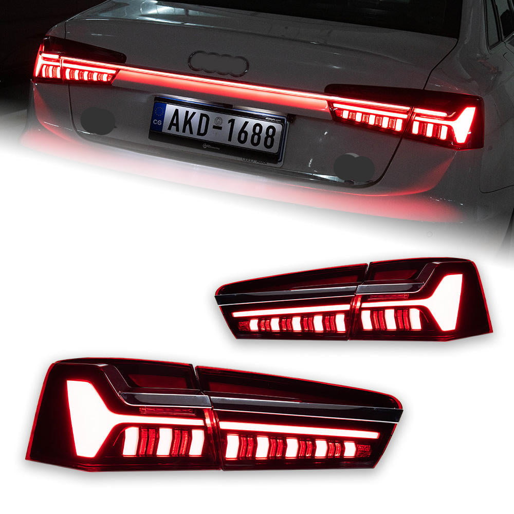 Upgrade Dynamic LED Animation Taillight fits Audi A6 S6 C7 2012-2015 Dynamic Animation Signal Rear Stop Brake Reverse