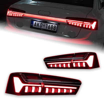 Upgrade Dynamic LED Animation Taillight fits Audi A6 S6 C7 2012-2015 Dynamic Animation Signal Rear Stop Brake Reverse