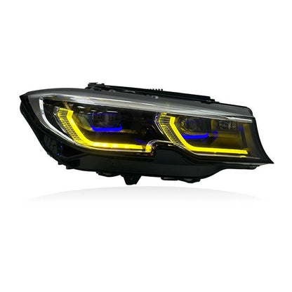 Vekto laser-style dual-color LED headlights for BMW G20 G21 3 Series Pre-LCI 2019-2022, showcasing modern headlight design