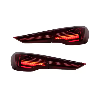 Vekto CSL Style LED tail lights for BMW 4 Series G22 G23 G26 G82 M4 2020-2022, showing sleek taillight design on a BMW.