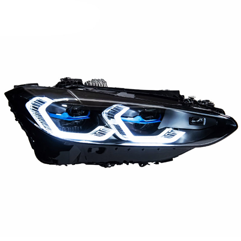 Vekto dual color laser style LED headlights assembly for BMW 4 Series G22, M3 G80, M4 G82, 2021–2023, front view