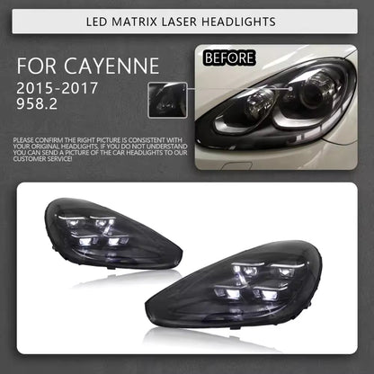 LED Headlights for Porsche Cayenne 958.2 2015-2017 Plug & Play