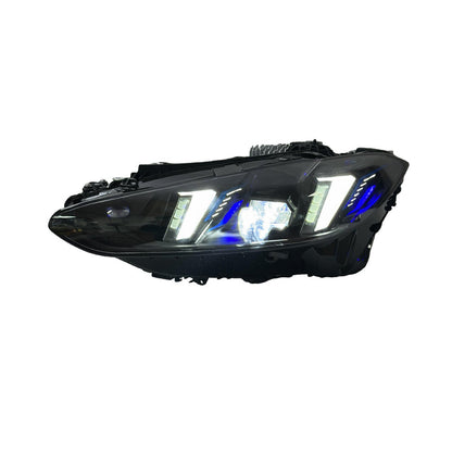 Vekto dual color LED headlights assembly for BMW G22 G23 G80 G82 models, showing the modern headlight design and LED lighting elements.