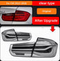 Vekto LED tail lights for BMW 3 Series F30/F35 rear lamp assembly, 2013-2016, showing bright red and clear lens design.