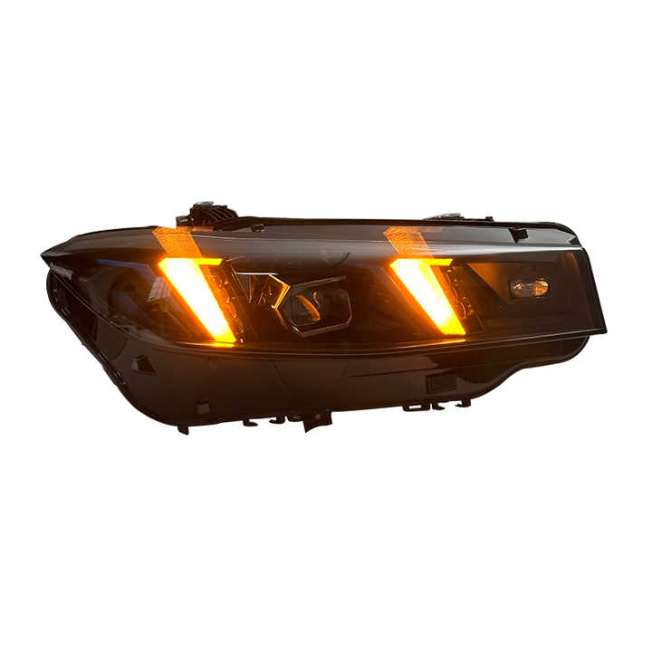 Vekto Snake Eye dual-color LED headlights for BMW 3 Series G20/G28 2023-2024, featuring modern design and bright illumination.