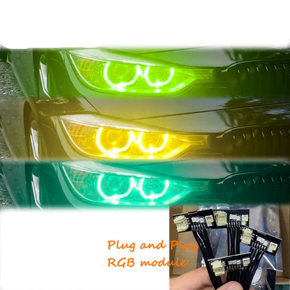Vekto RGB LED DRL modules for BMW F30 F31 F35 2012-2015 headlights, featuring modern daytime running light design.