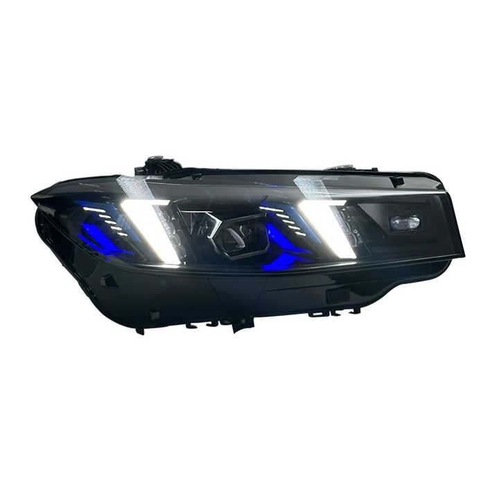 Vekto Snake Eye dual-color LED headlights for BMW 3 Series G20 G28 2023-2024, showing close-up of LED light assembly.