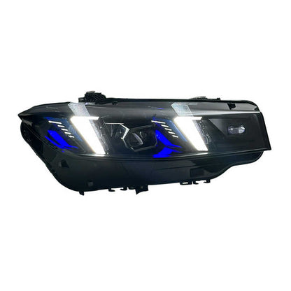 Vekto Snake Eye dual-color LED headlights for BMW 3 Series G20 G28 2023-2024, showing close-up of LED light assembly.