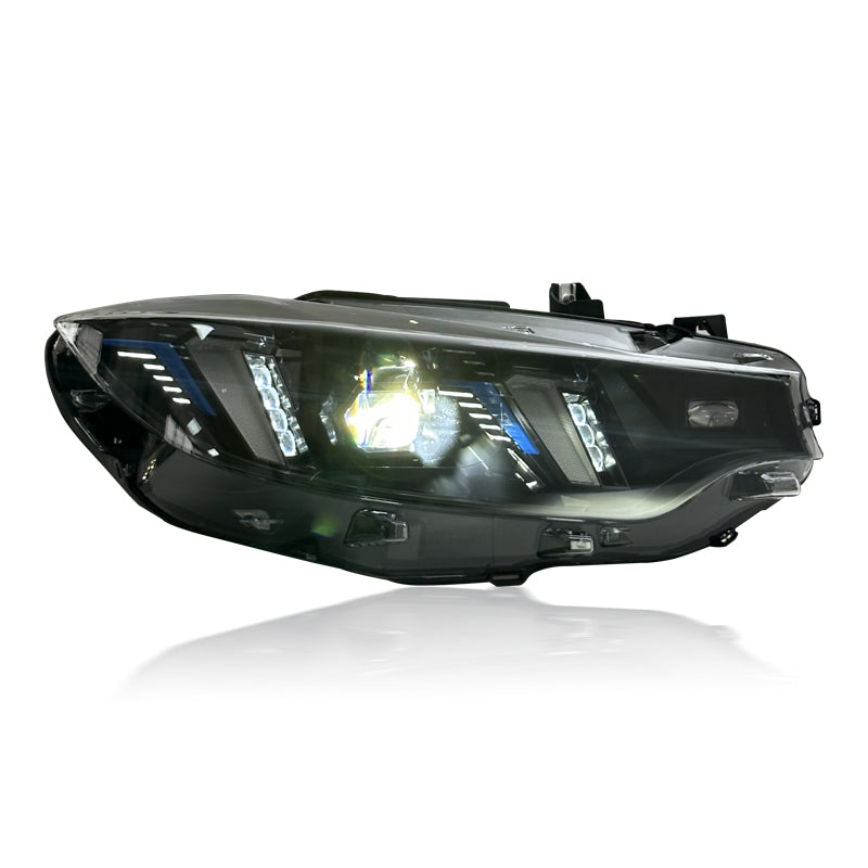 Vekto Snake Eye LED Headlights assembly for BMW 4 Series F32 and M3 F80, dual-color DRL upgrade, plug and play installation.