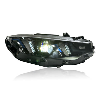 Vekto Snake Eye LED Headlights assembly for BMW 4 Series F32 and M3 F80, dual-color DRL upgrade, plug and play installation.