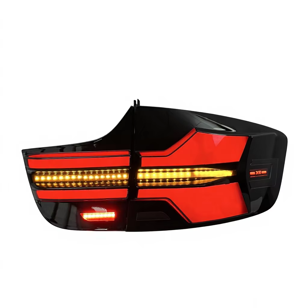 Vekto LED taillights for BMW X6 E71 2007-2014, showing red and clear lens tail light assembly with LED bulbs.