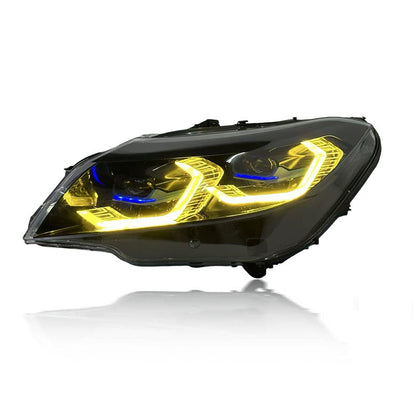 Vekto G22 Style dual color LED headlight assembly for BMW Z4 E89 2009-2016, showing the headlights with dual color LEDs.