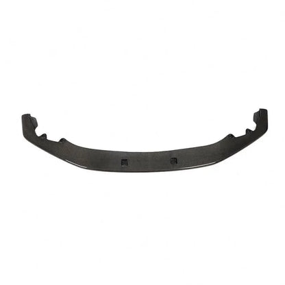 Gloss carbon fiber front bumper lip for BMW M2 Competition F87 by K2 Industries, showing the sleek, aerodynamic front splitter design.
