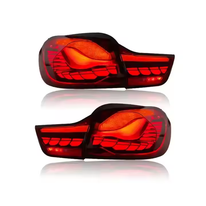 Vekto GTS Style OLED LED tail lights for BMW 4 Series F32/F33/F36 and F82/F83 M4, sleek red and clear taillight design